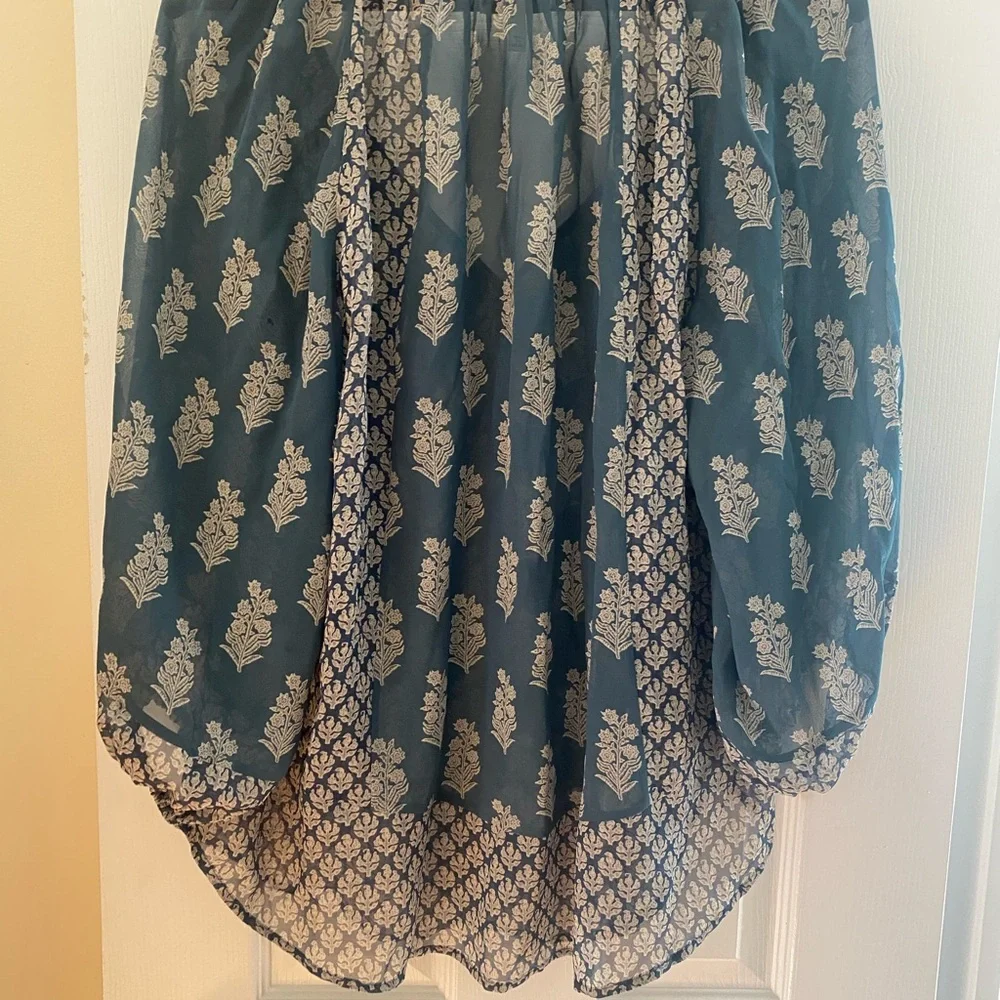 Joie Elegant Silk Blue Floral Women's Top M - Picture 1 of 10